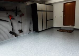 Slat walls, Garage Flooring & Cabinet Installation - Mukilteo, WA